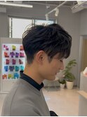 メンズマッシュ刈り上げ波巻きツイストスパイラルパーマ北千住