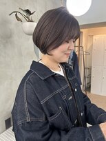 リンダ ルーナ(LINDA Luna) ラベンダーベージュ/艶カラー/透明感カラー/暗髪/ショートヘア