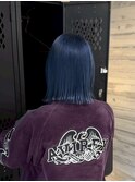 ブルーカラーブルージュネイビーブルーダブルカラーハイトーン