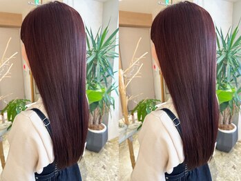 ユッカ 梅田(YUCCA)の写真/髪質や好みに合わせて薬剤の強さや種類を選定。素髪のような髪質から、ポイントストレートが人気◎