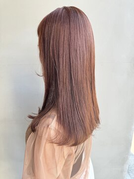 ヘアー アイス 御器所本店(HAIR ICI) 20代30代40代オレンジブラウンカラーツヤカラーロング艶ヘア