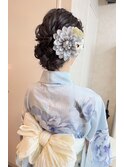 浴衣の着付け/シニョンヘアアレンジ