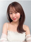 大人かわいい外ハネセミロング × ミルクティーベージュ【浦和】
