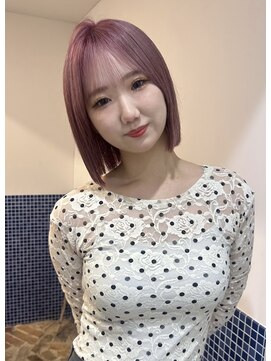 【LA PENSEE】ベビーピンク　艶髪ハイトーンカラー