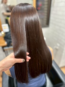 ビス ヘア アンド ビューティー 西新井店(Vis Hair&Beauty) 小顔レイヤーロブヘアウルフカットブリーチなしココアブラウン