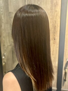 ナフィ バイ エイム 町田店(Nafie by eim) 地毛風ストレート/地毛風縮毛矯正/キャラメルブラウン/うる艶髪