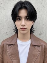 エイチ メンズ(H) サーフカールツイストスパイラル波巻きパーマラウンドマッシュ