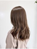 アッシュベージュ　透明感カラー