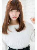 『ROMA』ストレートハニーヘア大人柔らか上品ワンカール