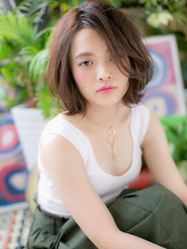 カバーヘア イヴ 戸頭店(COVER HAIR EVE) *COVER HAIR*くせ毛風♪ニュアンス前下がりボブb