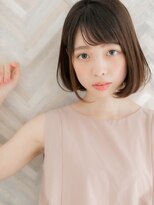 【ROMA】大人かわいい小顔斜めバング小顔ナチュラルボブ