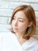 大人可愛い30代40代50代小顔クールボブ前髪なし