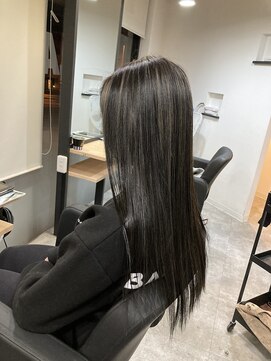 ラフ 難波店(LAFF) #黒髪#ボブルフ#ネビージュ#小顔#ワンレン