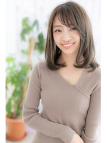 ミック ヘアアンドメイク アップ 駒込店(miq Hair&Make up)&nbsp;くすみカラーで垢抜けナチュラルアッシュミディアムウルフc1