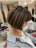 30代40代50代60代 ベージュ白髪ぼかしハイライト7