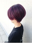 大人可愛いショートスタイル☆ピンクパープルカラー