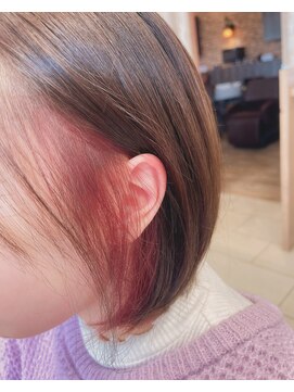 アース 佐世保早岐店(HAIR&MAKE EARTH) イヤリングカラーピンク