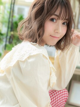 カバーヘア ブリス 上尾西口店(COVER HAIR bliss) ハイライト外国人風カーキアッシュくびれボブh3上尾20代30代40代