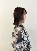 隠しハイライト×キャラメルブラウンボブ