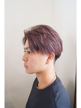 イツキ ヘアーデザイン(ITSUKI hair design) センターパート/ピンクベージュ/ハイライト