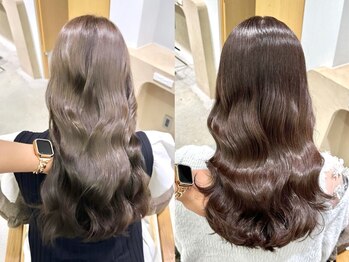 ウル 名古屋栄(ulu)の写真/うるうるの艶感と透明感のあるカラーで上品な仕上がりに！季節の変わり目のイメチェンにも◎【名古屋栄】