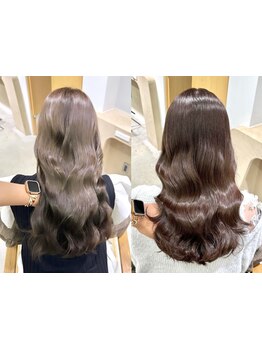 うるうるの艶感と透明感のあるカラーで上品な仕上がりに！季節の変わり目のイメチェンにも◎【名古屋栄】