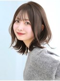 【F】ふんわり柔らか似合わせヘアくすみベージュ