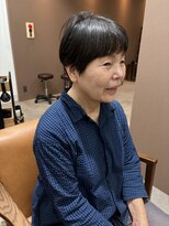 スーリール 小倉店(Sourire)&nbsp;艶っぽく若わかしく見せる見せるカット60代　黒髪