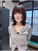 ピンクカラー×レイヤーカット