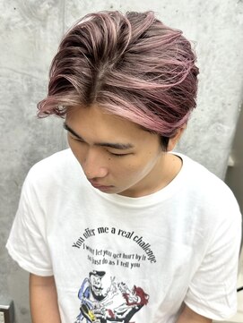 ベル エミ(bell -emi-) メンズシャドールーツ/ピンクヘア/外国人風
