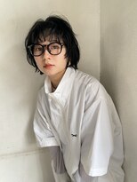 ロンドロゼ 池袋(Lond rose) ♪ ダークパープル/レイヤーボブ/顔周りレイヤー/レイヤーカット