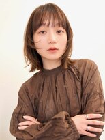イーラー 日本橋 人形町(ealar)&nbsp;前髪/ニュアンスパーマ/ストレート/顔まわりレイヤー/ミディアム