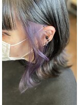 ミュウ(Private hair salon Miu)&nbsp;イヤリングカラー(紫)