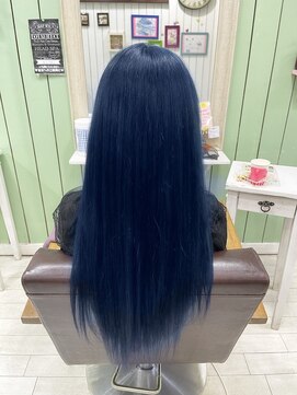 パワーオブヘアーセイカ(Power of Hair Seika) ダブルカラー×ネイビーブルー