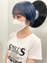 デート 下北沢(DATE)&nbsp;ダブルカラーブルーベージュカラーケアブリーチハイトーンカラー