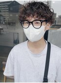 キャンプコーデパーマ
