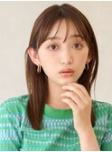 アースカラーストレートミディ