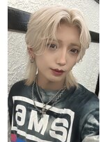 ルフレ 新宿歌舞伎町店(Reflet)&nbsp;センターパート/韓国/韓国風前髪/コンマ/ハイトーン/裾カラー