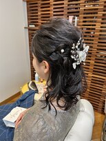 ムスビ(hair musubi) ボブ、ハーフアップ、お呼ばれ、結婚式