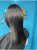 ロングウルフ髪質改善ストレート