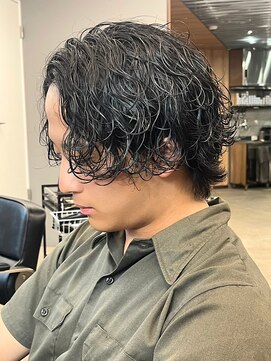 エルマーク 天王寺(L-MARK) センターパート波巻きパーマスパイラルパーマツイストスパイラル