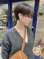 ティーヘア(t.hair)&nbsp;20代小顔マッシュショート/抜け感シースルーバング/ラテベージュ