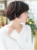 大人かわいいくせ毛風黒髪ボブショートh3戸田公園20代30代40代
