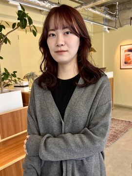 ロジェ(loje) フェミニンロング/レイヤーカット/ピンクブラウン