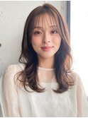 小顔カットナチュラルカール大人可愛いワンカールレイヤーカット