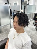 メンズ　波巻きウルフパーマ