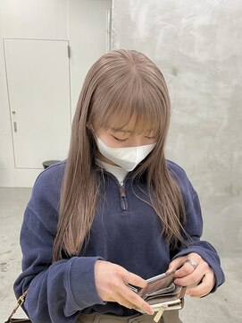 ミーム 原宿 表参道(meme) ☆ハイトーンブリーチミルクティーカラーホワイトベージュカラー