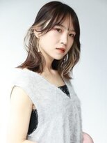 美容室 ウィズ 鎌ヶ谷店(Wiz)&nbsp;くびれウルフミディ×アクセントインナー