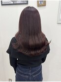 ブリーチなし柔らかピンクブラウン春カラー初カラー艶髪