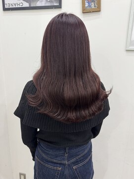 ロックス バイ マグ 松本(rocks BY MAG) ブリーチなし柔らかピンクブラウン春カラー初カラー艶髪